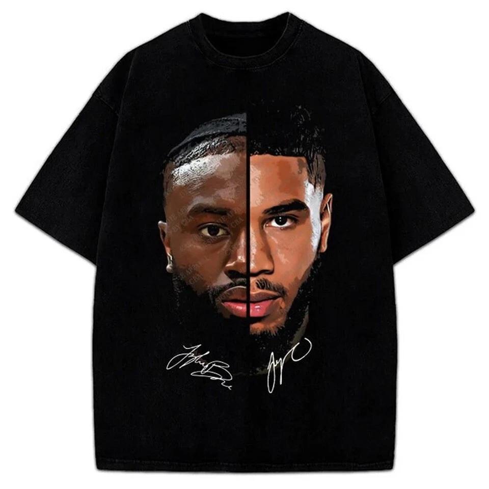 Унисекс футболка Jaylen Brown Jayson Tatum черная 3XL