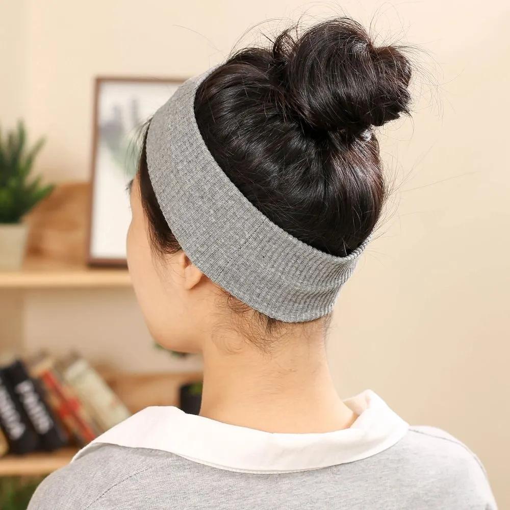 Daily Headband Designer Headband Angel Shushu Simple Ribbed Turban Gray