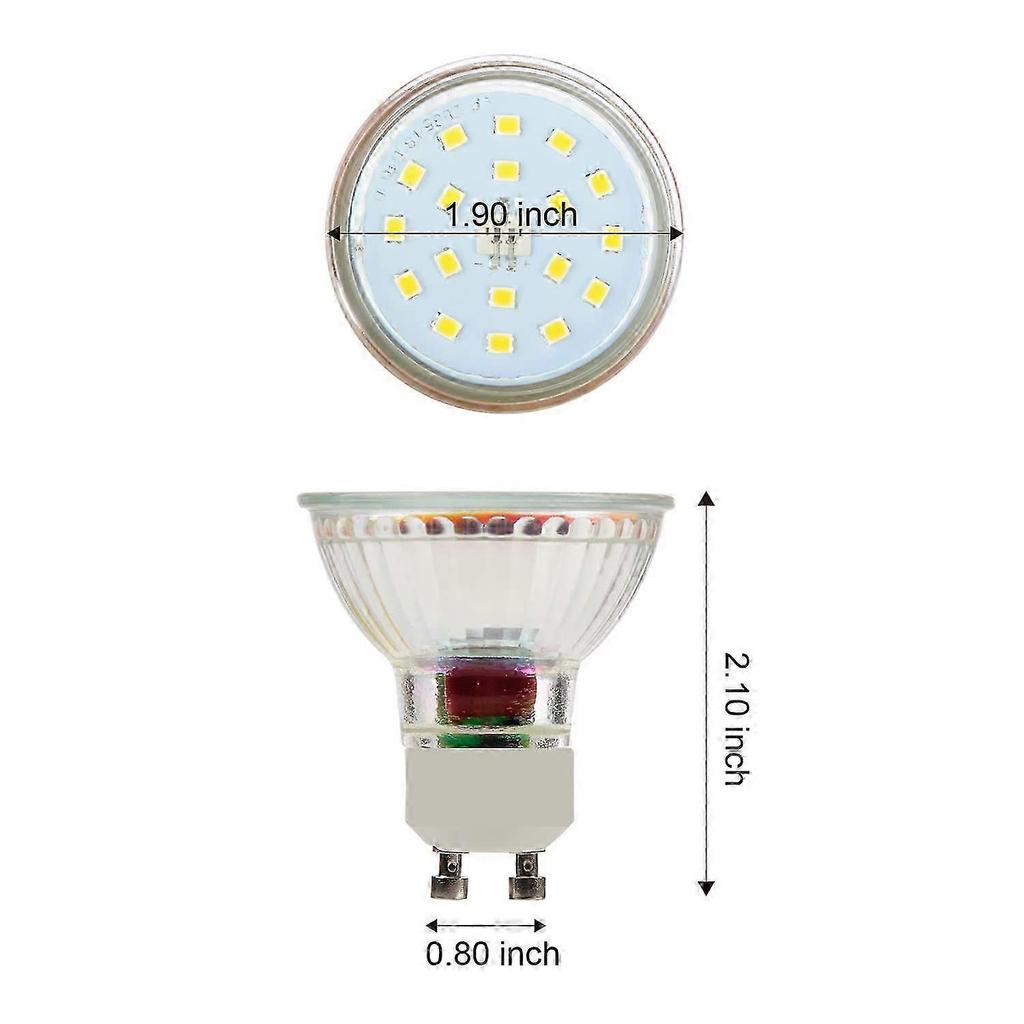 Pack of 10 LED Bulbs, GU10-5W 60W Equivalent, Cool White 6000K 120 Wide Beam, LED Spot Light Bulbs