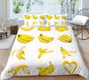 Yellow Banana Bedding Set Sweet Tropical Fruit Duvet Cover King/Queen Size For Kid Adult Vegetarian 2/3pcs Polyester Quilt Cover