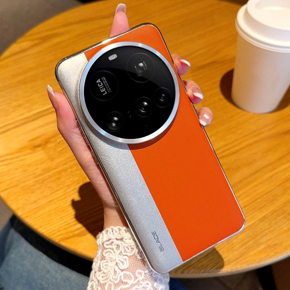 Für Xiaomi 15 Ultra Hülle Spleißung PU-Leder+TPU Galvanisierte Handyhülle