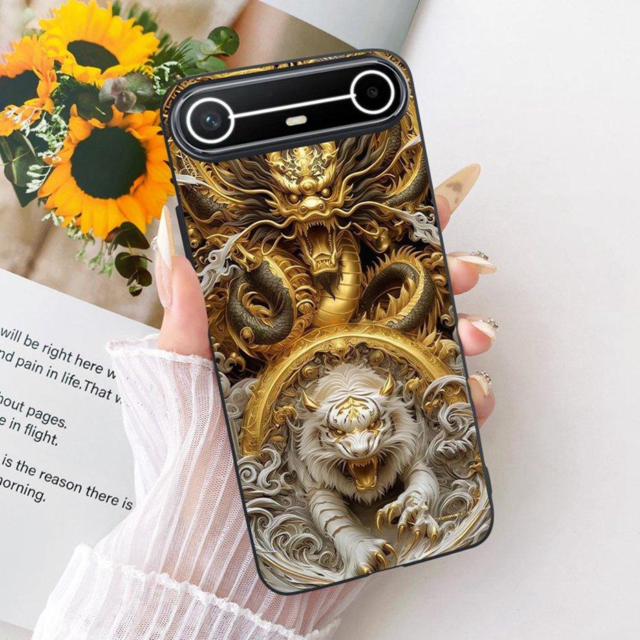 Fashion Cool Design Case For Tecno Pova Slim 5G 2025 Black Silicone Soft Cover For Tecno Pova Slim KM9 Phone Cases
