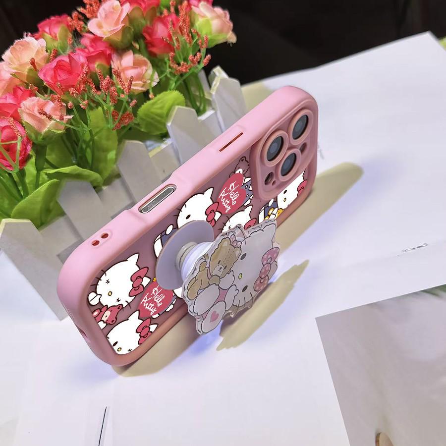Sanrio TK Stand Airbag KT Apple 15 Pink Phone Case