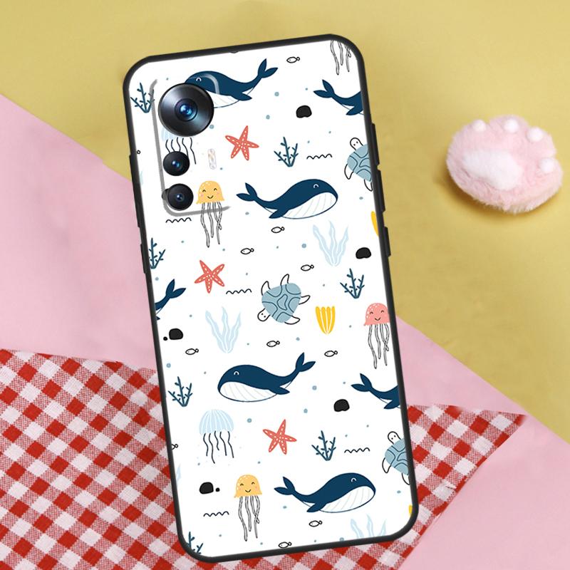 Baby Whale Case For Xiaomi 13T Pro 11T 12T 12 13 Lite 12X POCO X5 X3 Pro F4 X4 GT M5 M5s F3 F5 Cover