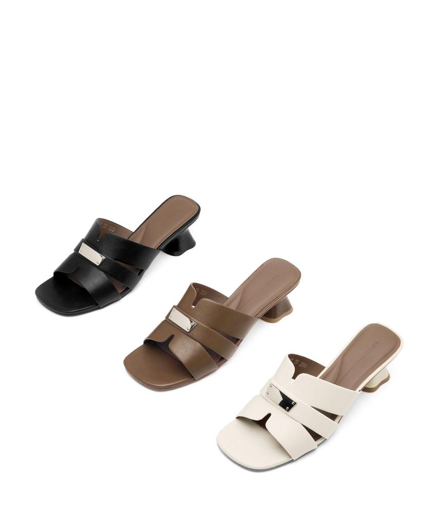 Spur Cleo Ornament Mule Sandal 6Cm -Ws9037 (3Color)