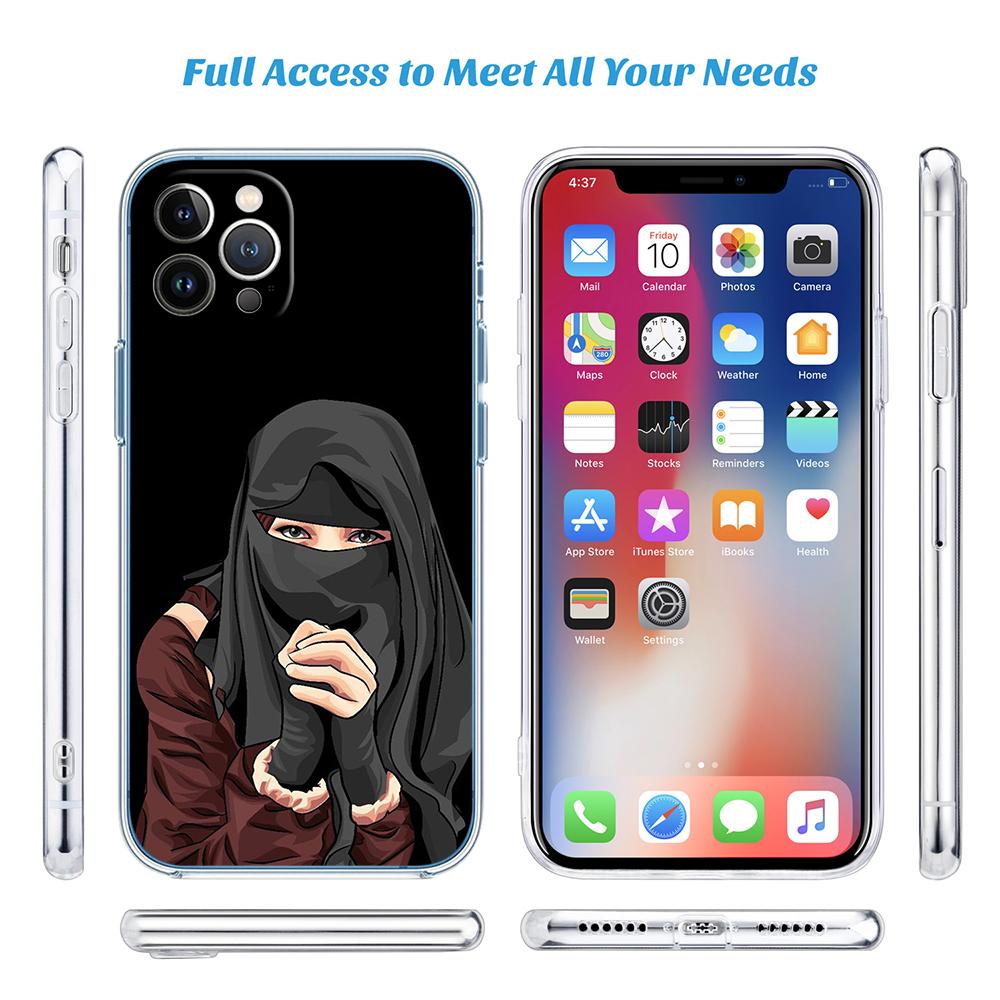 LO54 Islamic Muslim Girls text Phone Case for Motorola Moto G7 G8 G9 G84 G85 G73 G24 G15 Z2 Play Power Plus