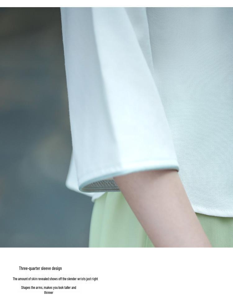 Damen Frühling/Sommer Chinesischer Retro Bestickter Tang-Anzug mit Stehkragen & Froschknöpfen, Weitbeinige Hose, Zen Tee-Set Stil.