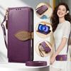 Protective Flip Phone Case With Detachable Wrist Strap Shockproof PU Leather Cover For Secure Carry And Easy Access