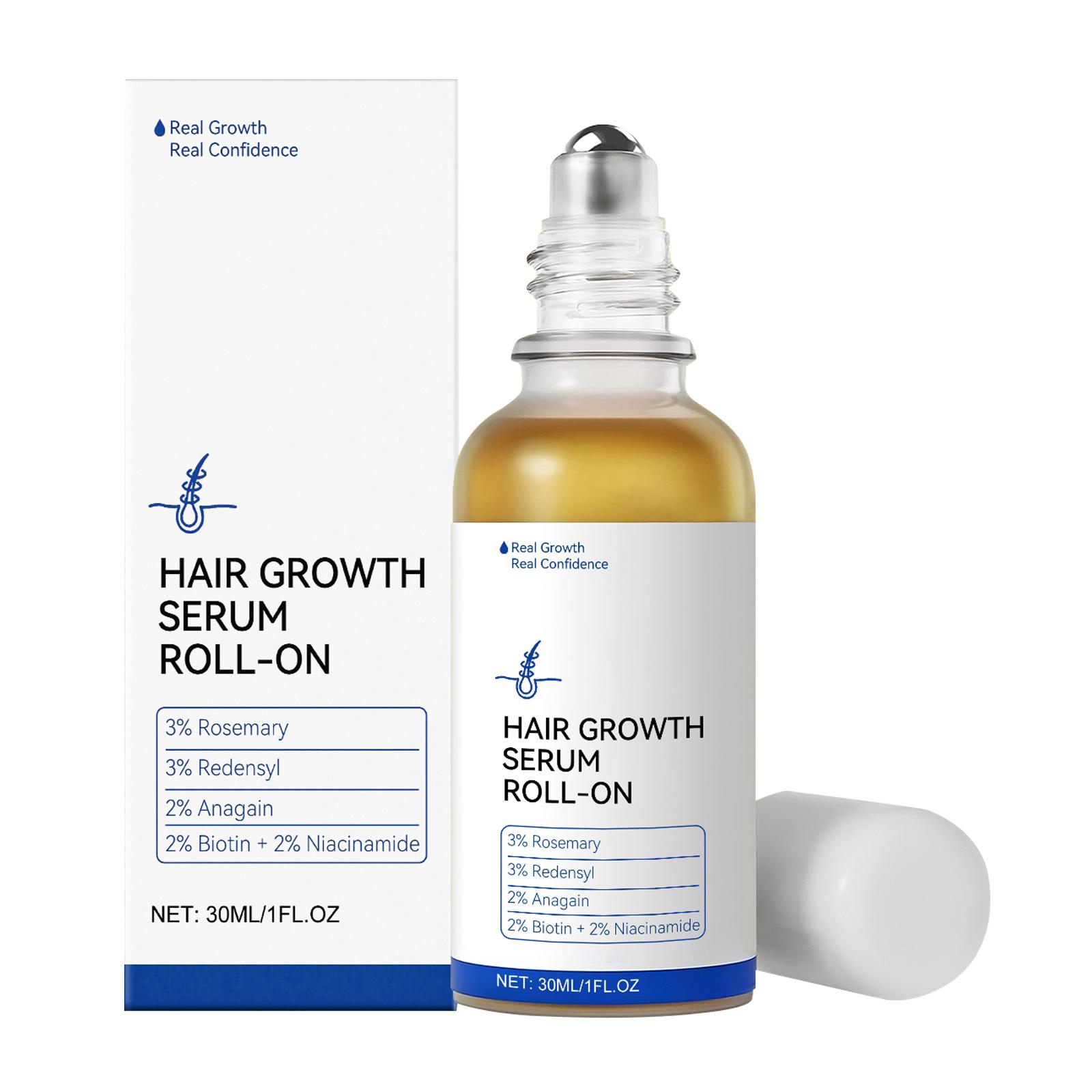 

Сыворотка для роста волос роллер 30 мл для истонченных волос и всех типов волос Питающая кожу головы Сыворотка для стимуляции роста волос Масло Сыворотка роллер, 30 мл белый