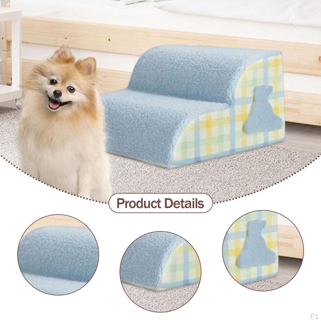 Rampa schodowa dla psa z zdejmowanym pokrowcem, do użytku wewnętrznego, antypoślizgowa, drabinki dla zwierząt do wchodzenia na sofę