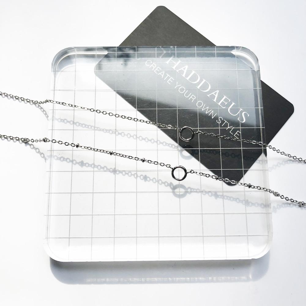 Charm Necklace Double Carriers,Spring Fashion Jewelry Europe 925 Silver Trendy Gift For Women Girls