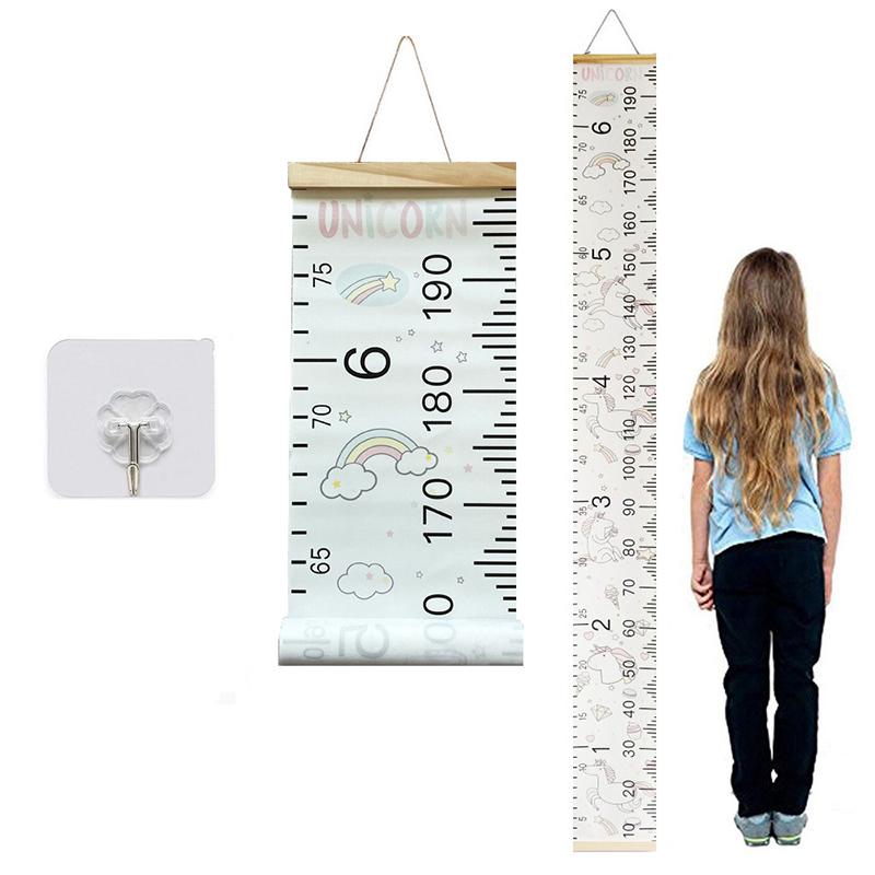 Wooden Wall Hanging Wall Sticker For Kids Room Decoration Height Measure Ruler Wallpaper Baby Growth Chart Decor On The Wall