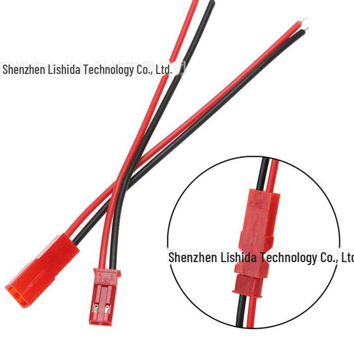 SYP Male and Female Automotive Connector LED Cable with Flame Retardant Terminal JST-2pin