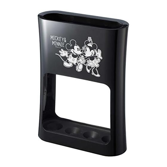 Yamazaki Jitsugyo Umbrella Stand Slim Mickey & Minnie Black 1231