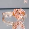 Rose Gold-Plated S925 Sterling Silver Heart Ring for Women - Fashion Jewelry