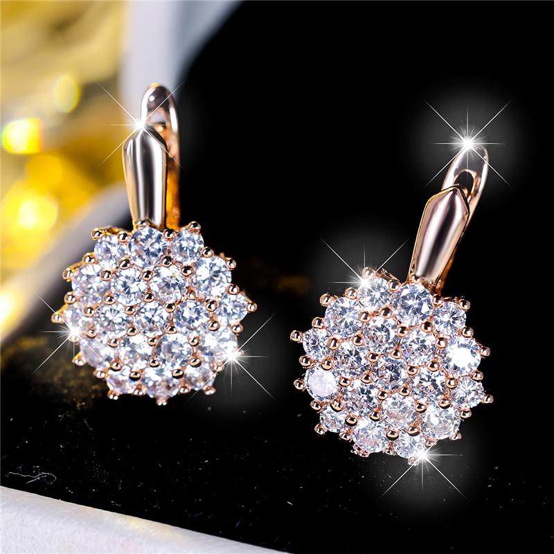 

Милые маленькие белые циркониевые снежинки серьги-кольца для женщин, очаровательные женские цветные свадебные украшения, подарок