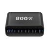 Intelligent Power Distribution 800W Charging Adapter 10 Port Design Metal Texture Suitable for Laptops and Phones