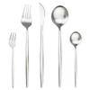 5Pcs Gold Dinnerware Cutlery Set Knife Cake Fork Tea Spoon Dinner Tableware Stainless Steel Flatware Home Kitchen Silverware Set