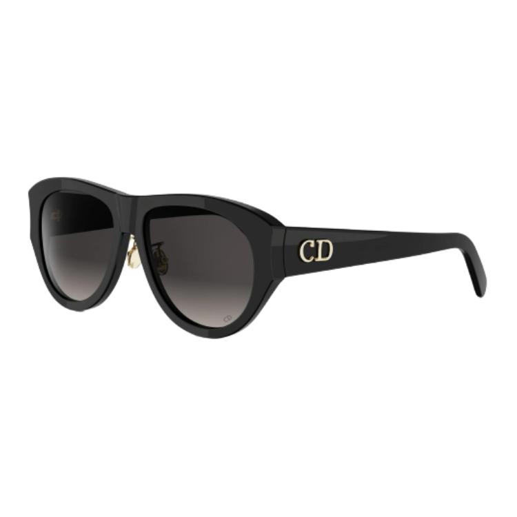 Dior Letter Logo Design Irregular Frame Sunglasses Unisex Sunglasses Black DIORGLOW-A1F-10A157