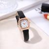 Women's Leather Strap Square Wristwatch - Elegant, Fashionable Quartz Timepiece for Students