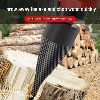 Electric Firewood Splitting Drill Bit for Home Use - Large Size Wood Splitter Tool