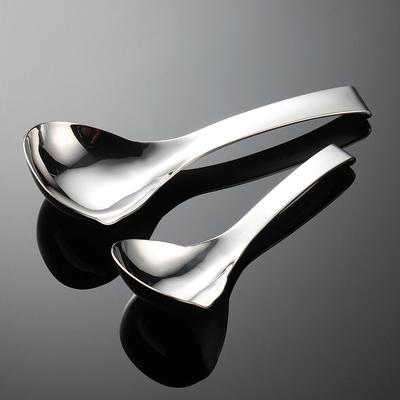304 Stainless Steel Beautiful Spoon Household Large Soup Shell Spoon Hanging Edge Design Hotel Public Spoon Kitchen Gift