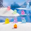 10Pcs/lot Mini Luminous Sea Lion Animal Miniatures Mini Figurine Glow in the Dark Fairy Garden Decoration Moss Terrarium Micro Landscape