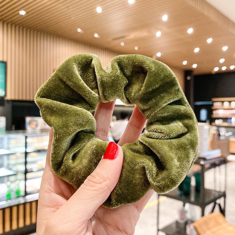 

Французское ретро-золотое бархатное кольцо для волос: Мягкий аксессуар для волос осень/зима