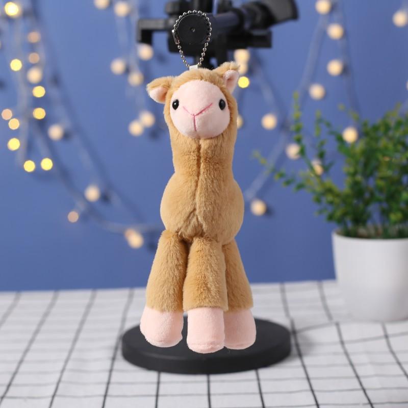 Keychain Plush Toys Cute Little Dolls Dolls Bag Accessories Girl Heart Schoolbag Big Pendant Simulated Alpaca
