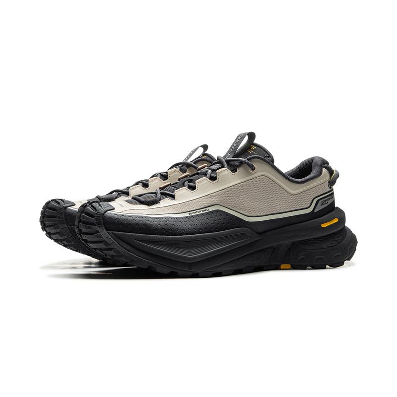 LiNing CF Su Xingchuan Cushioning Abrasion Resistant Support Reflective Low Top Outdoor Hiking Shoes Unisex Black Gray