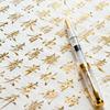 Gold Powder Ink Non-Blocking EF/F Nib Transparent Fountain Pen For Calligraphy Smooth Writing School Office Supplies Stationery