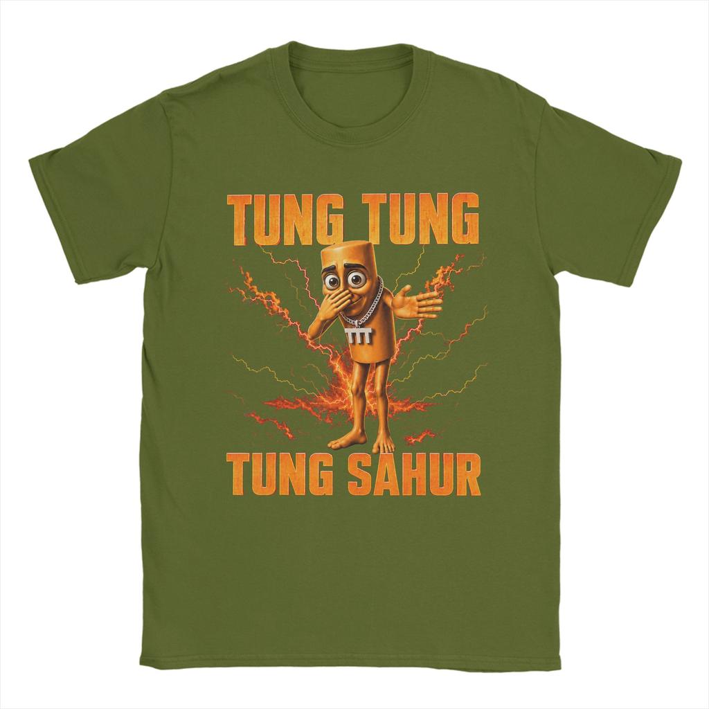 Unisexs Tshirt Tung Tung Tung Sahur Triplet Funny Scuba Dance T Shirts Harajuku Summer Tee Shirt Casual 100 Cotton Clothes