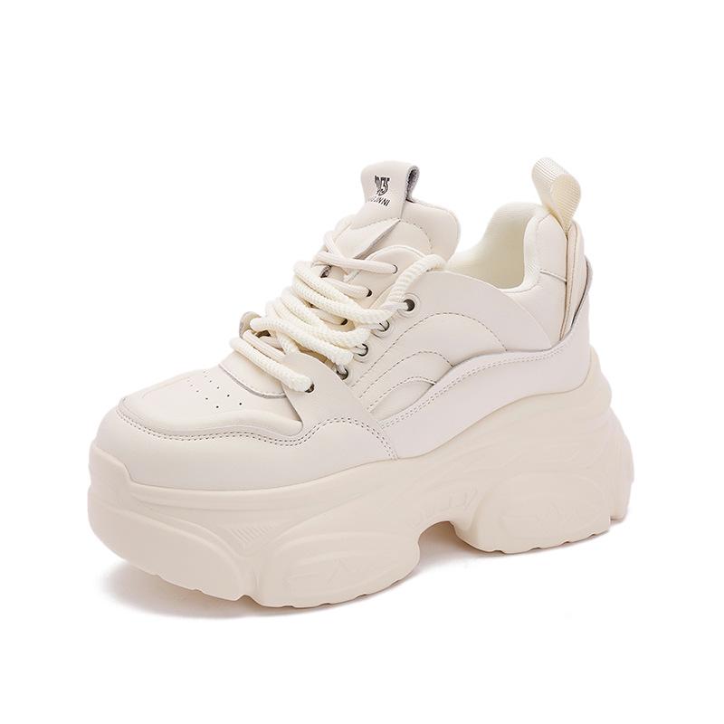 

Женские черные туфли Dad на толстой подошве — модные, универсальные, визуально увеличивающие рост, повседневные кроссовки весна-лето 2025 33