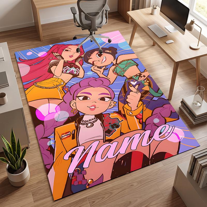 HUNTRIX (108) Personalized Name Office Carpet Stylish Decor for Living Room Bedroom Kitchen
