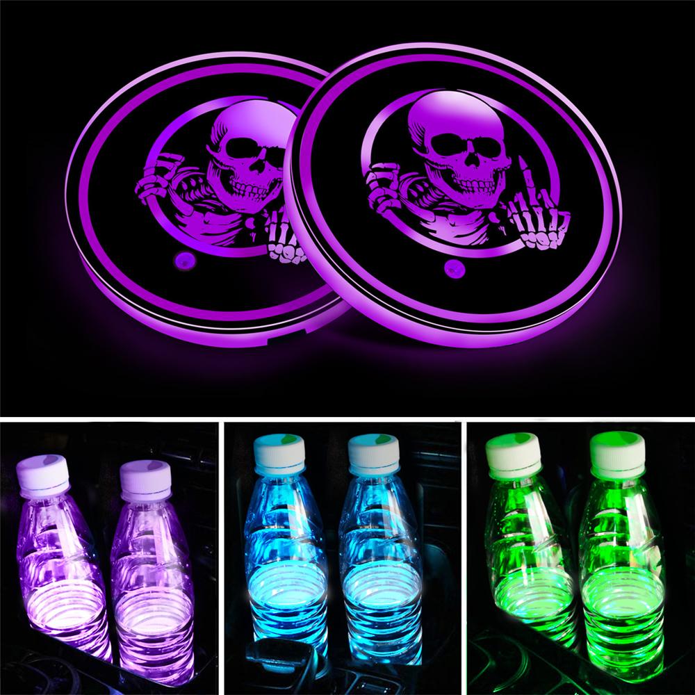Auto Dome LED Tasse Flaschenhalter Automotive Innen Lampe USB Multi-farbe Atmosphäre Licht Getränkehalter Anti-Slip matte Produkt