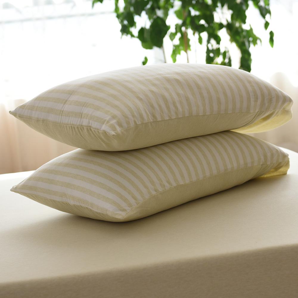 Pure Cotton Jersey Striped Bedding Set: Pillowcase, Duvet Cover, Fitted Sheet - Ideal for Dorms