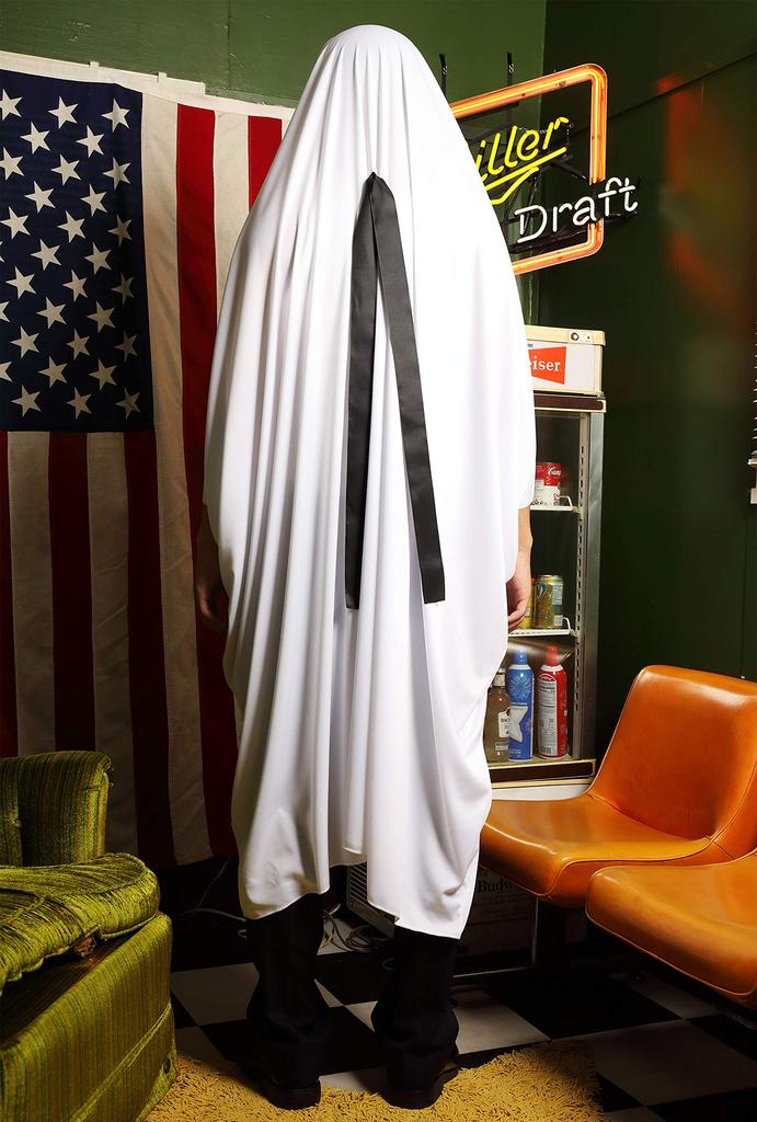 Clearstone Cosplay Halloween Teru Teru Ghost White 2-Way Poncho, Unisex,