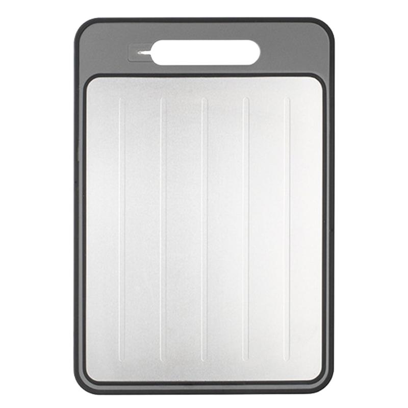 

Meat Food Thawing Tray Double Sided Cutting Board with Grater Sharpener Defrosting Tray Food Preparation Utilitys small