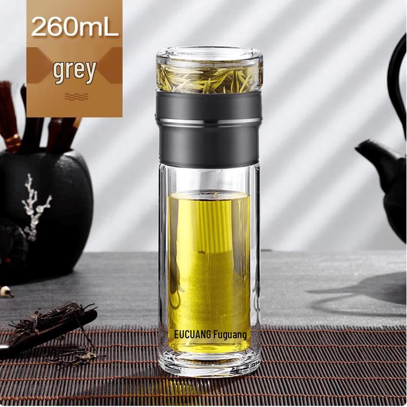 Fuguang Mingdao Double-Layer Glass Tea Infuser Cup