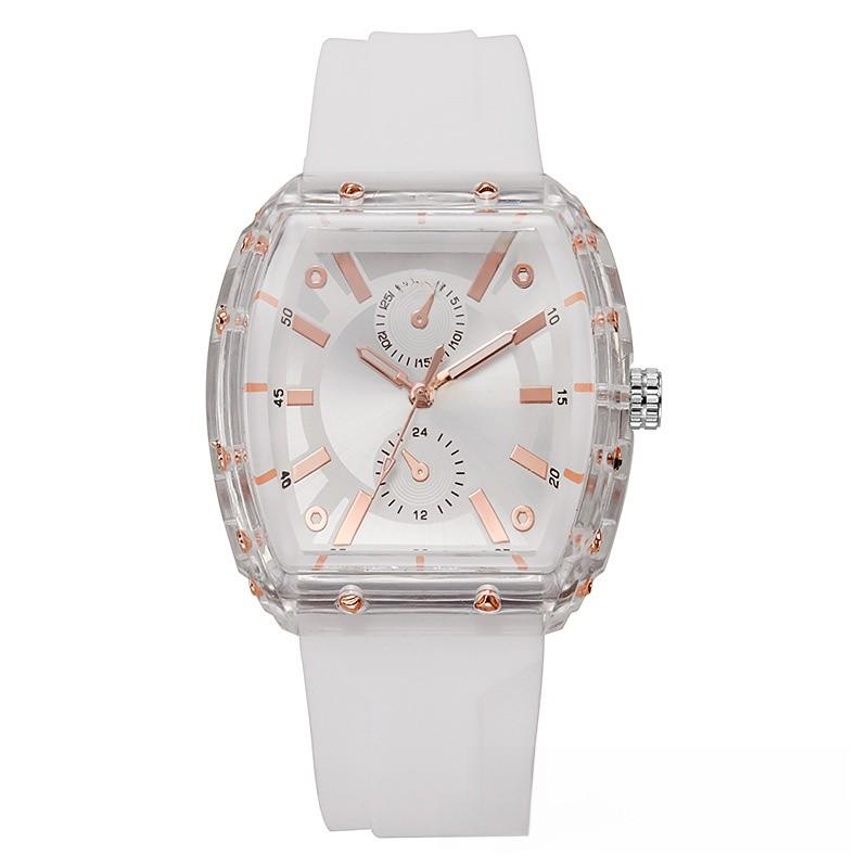 

Silicone Casual Mens Watch Quartz Movement Waterproof Watch For Daily Use білий