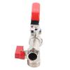 Double Valve Faucet Washing Machine Hose Valve Zinc Alloy Electroplate 1 in 2 Out Faucet Valve for Washing Machine Water Pipe