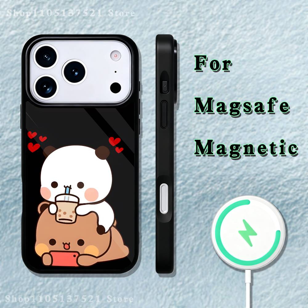 Cute BuBu DuDu Phone Case  For iPhone 17,16,15,14,13,12,11,Pro,Max,Plus,Mini,SE4,E Magnetic Magsafe Wireless Charging