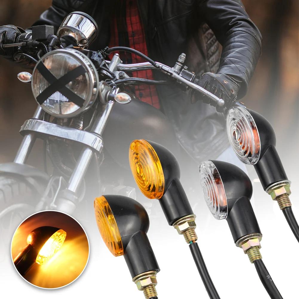 2Pcs Universal Motorcycle Turn Signal Lights Indicator Blinker For Honda Suzuki Kawasaki Yamaha Aprilia Incandescent Lamp