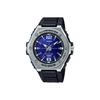 Casio Youth Series Round Dial Three Hands Industrial Style Business Fashion Quartz Movement Resin Strap Men Watches Blue MWA-100H-2A