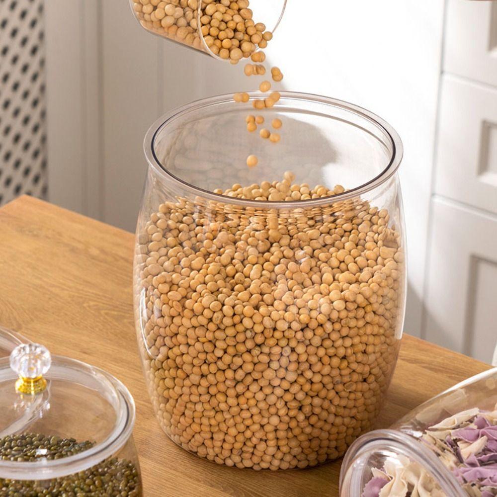 With Lid Cereals Storage Jar Transparent Candy Jar Household Food Storage Canister  Cookie