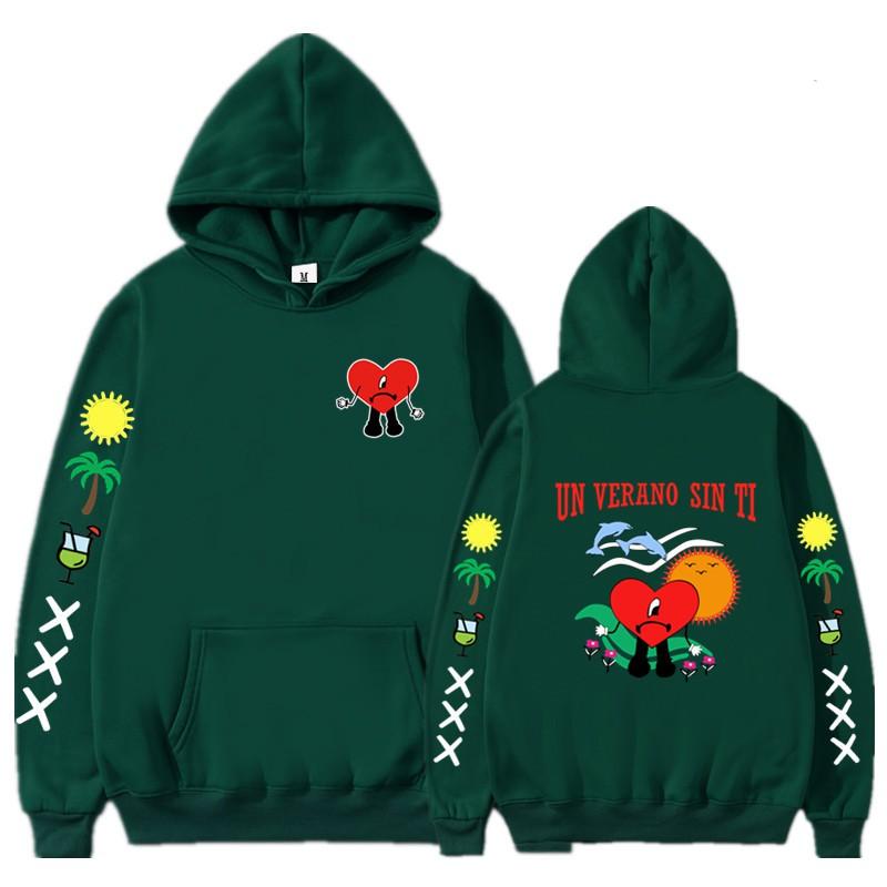 Un Verano Sin Ti Bad Bunny Inspired Hoodie Mens Cotton Blend Oversized Streetwear Sweatshirt Winter Casual Pullover