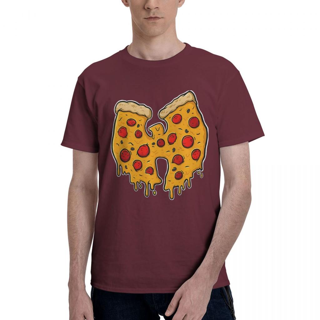 Wu Clan Tangs Pizza 100 Cotton Casual Breathable Confortable Men Top Mens TShirts Mens Gifts
