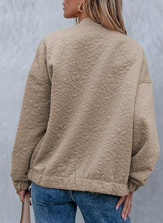 Autumn/Winter 2025 Jacquard Long Sleeve Zipper Cardigan