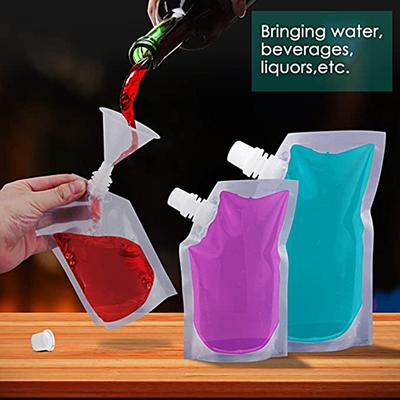 1 Set Juice Bag BPA-Free Carry Easily Lightweight Great Liquor with Funnel Travel Drinking Flask Kits for Camping