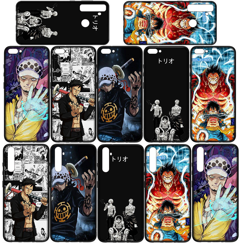 for Samsung Galaxy S25 S24 S23 S22 Ultra FE Plus A17 A37 A57 A56 A55 A06 A16 A15 A36 A26 A35 A05 A25 A54 A34 Case Trafalgar Law Luffy One Piece Anime
